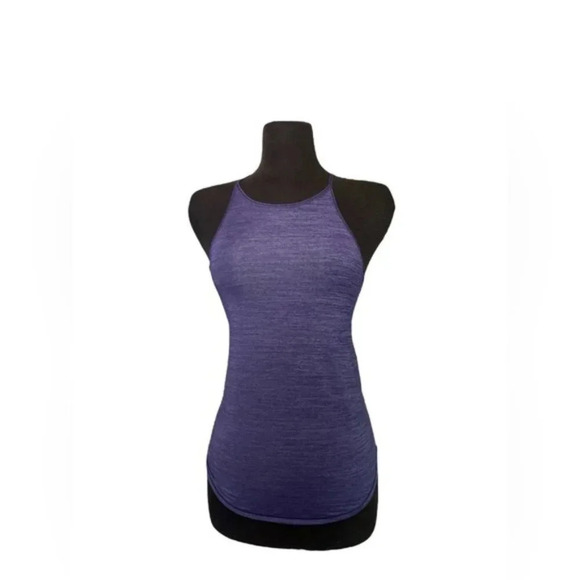 lululemon athletica Tops - Lululemon Halter Tank Top open Back Athletic Lightweight Purple Size 2